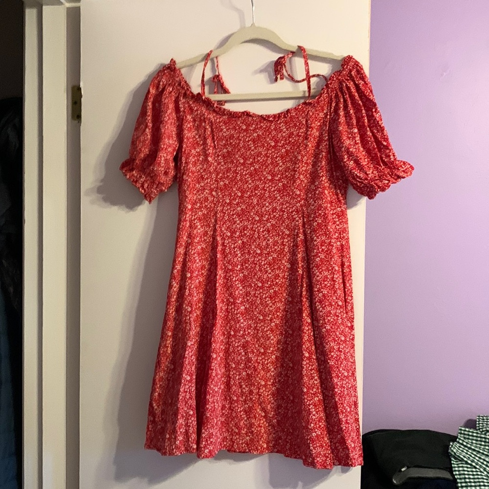 Olive Clothing ‘Lena Ribbon Dress’ in red